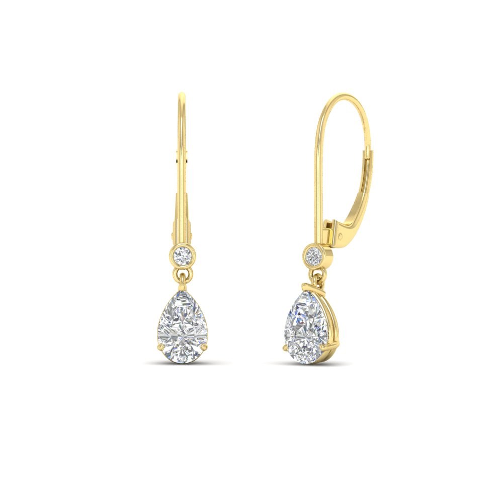 Gold Orchid Earrings with Diamonds
