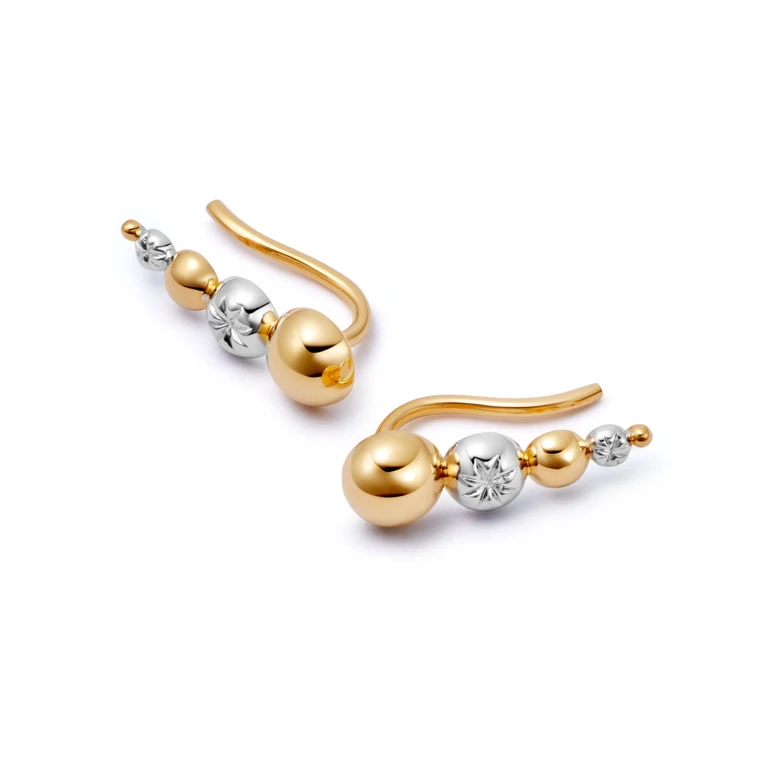 Gold Earrings Ümmargune Shape