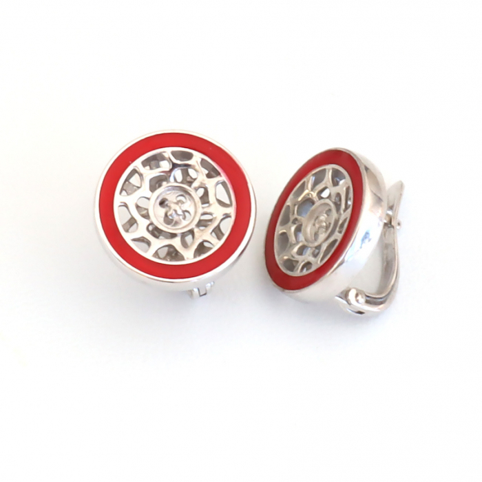 Buttons Circle Earrings