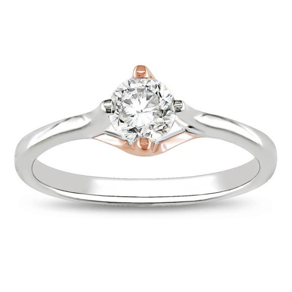 Miadora 10k White and Rose Gold 12ct TDW Diamond Engagement Ring 13521225 5997 600x600